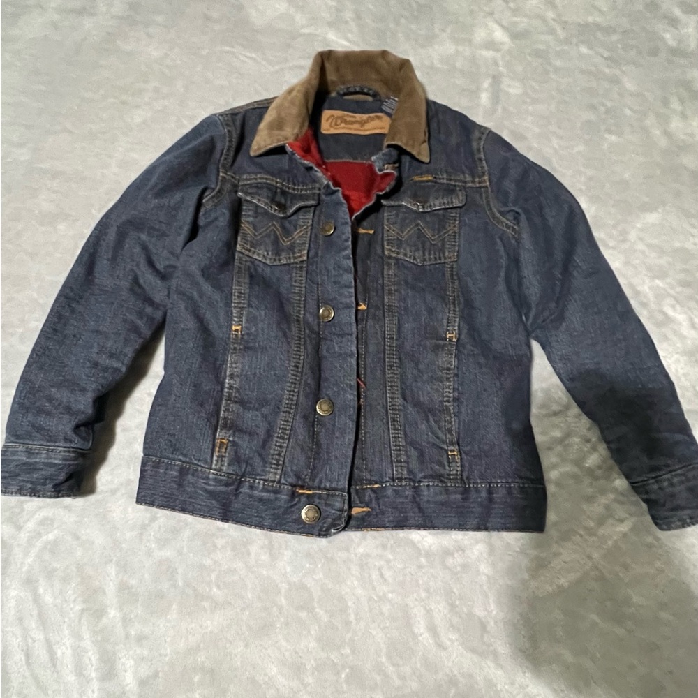 Wrangler Denim Jacket with Brown Collar